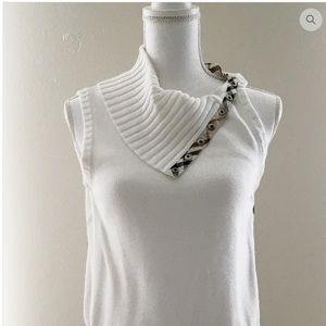 Burberry Signature Mock Neck Top Size M